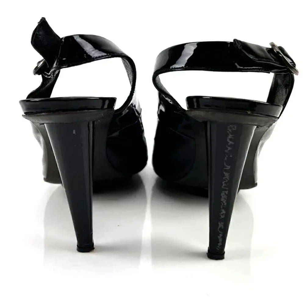 Pre-Loved C.N.C Costume National Women Black Heels Open Toe Sandals EU 39